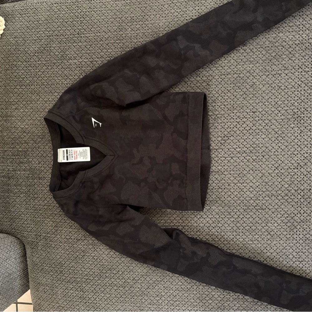Gymshark Black Camo compression long sleeve.